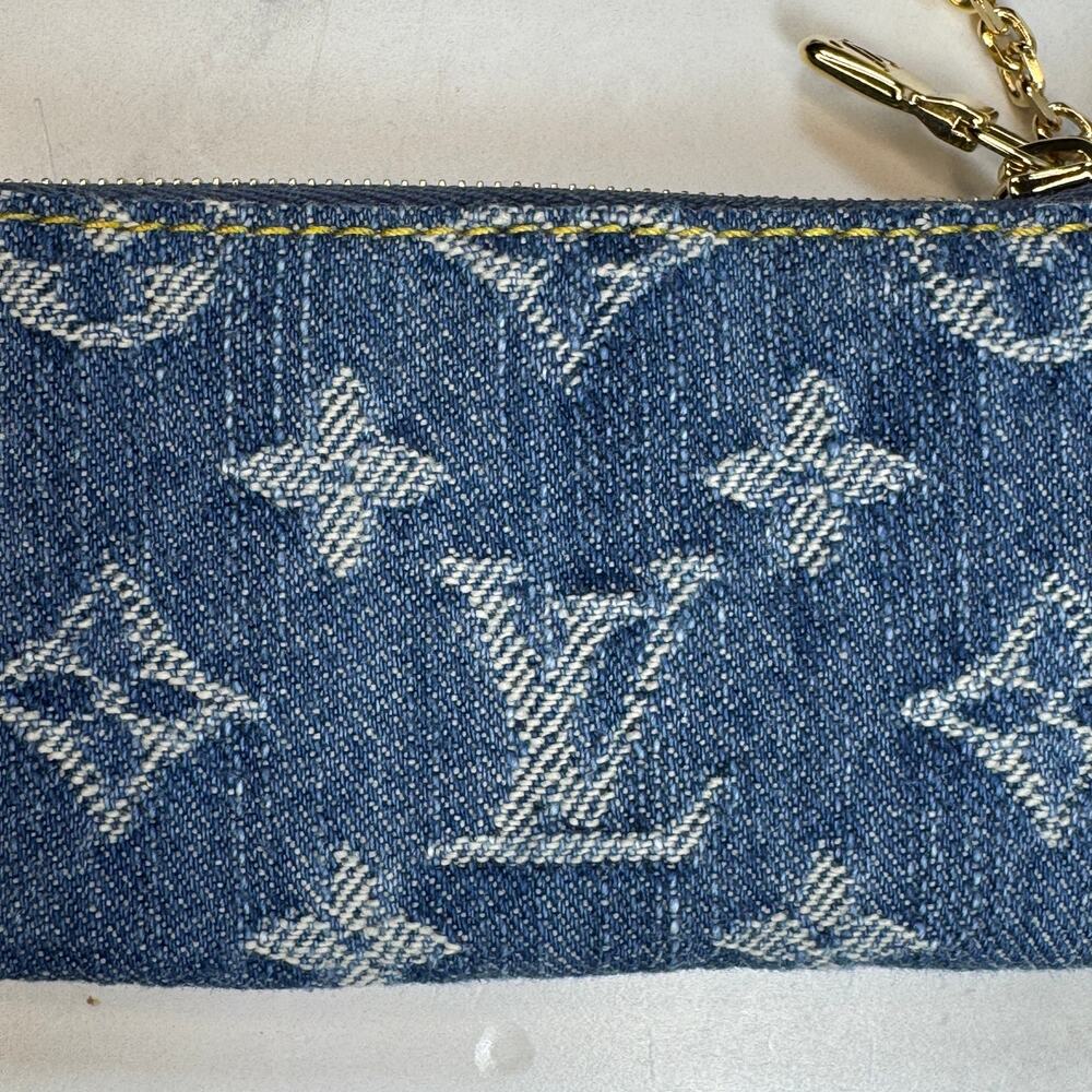 Louis Vuitton Denim Key Pouch Cherry LV X TM Murakami Monogram Cerises Bag Rare - Picture 9 of 14